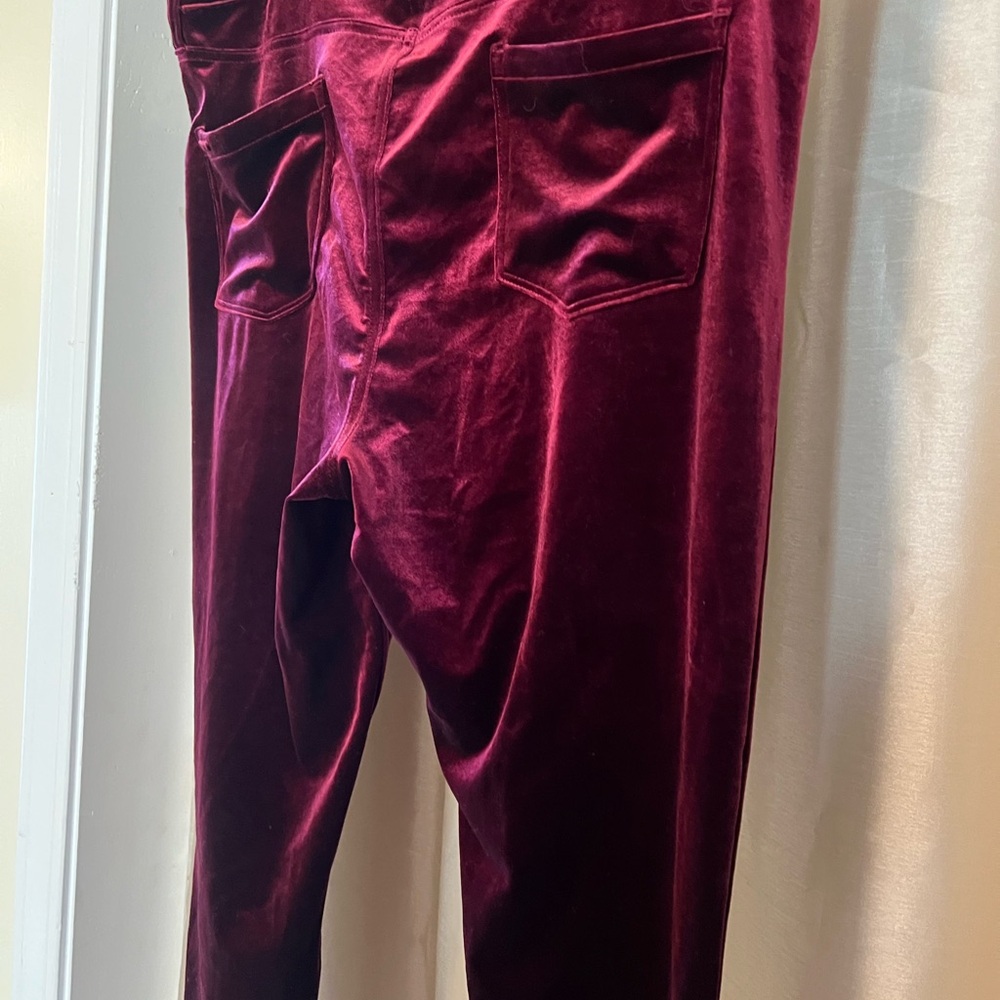 Blank NYC Velvet Maroon Trousers - Picture 6 of 8